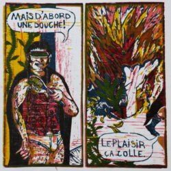 Gravure originale de Jean-Christophe Long - Le plaisir, ça colle