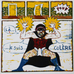 Gravure originale de Jean-Christophe Long - Colère