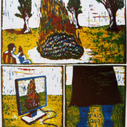 Gravure originale de Jean-Christophe Long - Je rêve
