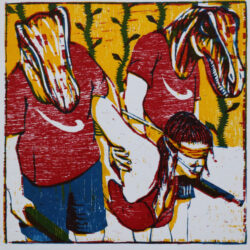 Gravure originale de Jean-Christophe Long - Kidnapping