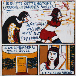 Gravure originale de Jean-Christophe Long - Banane Molle