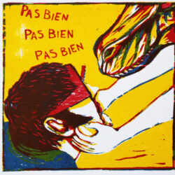 Gravure originale de Jean-Christophe Long - Pas Bien! Pas Bien!