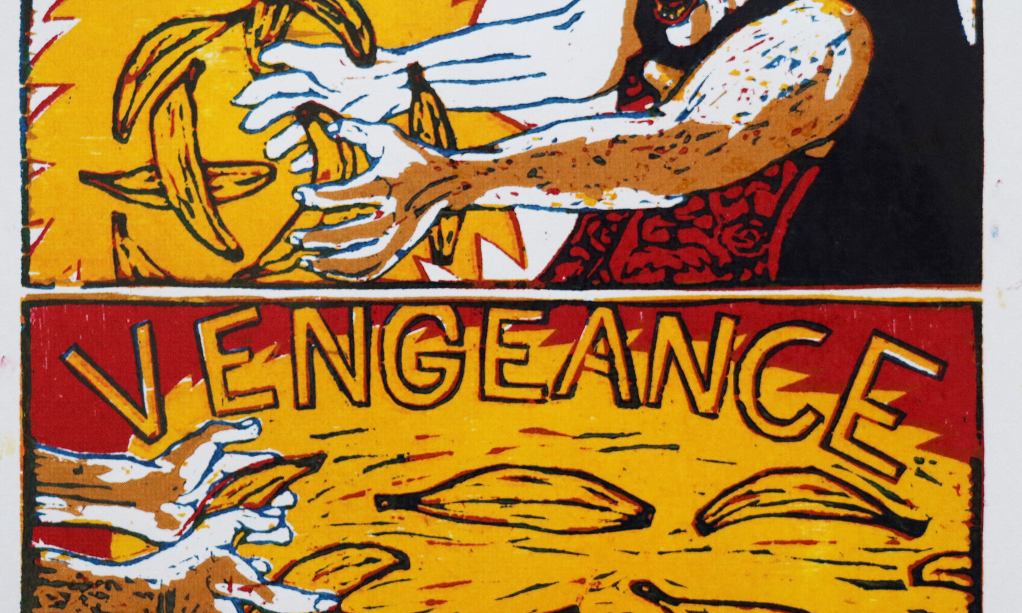 "Vengeance" planche xylogravure JC Long